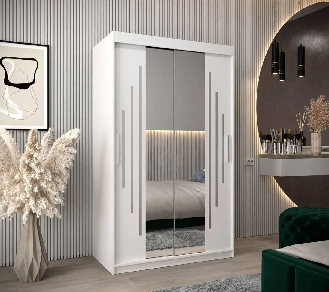 120 Cm Breiter Kleiderschrank Mit 2 Türen | 5 Fächer | Farbe: Weiß With Kleiderschrank 120 Cm Breit