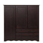 140X140X35 Kleiderschrank Mit Türen & Schubladen – Inleda With Kleiderschrank Dunkelbraun