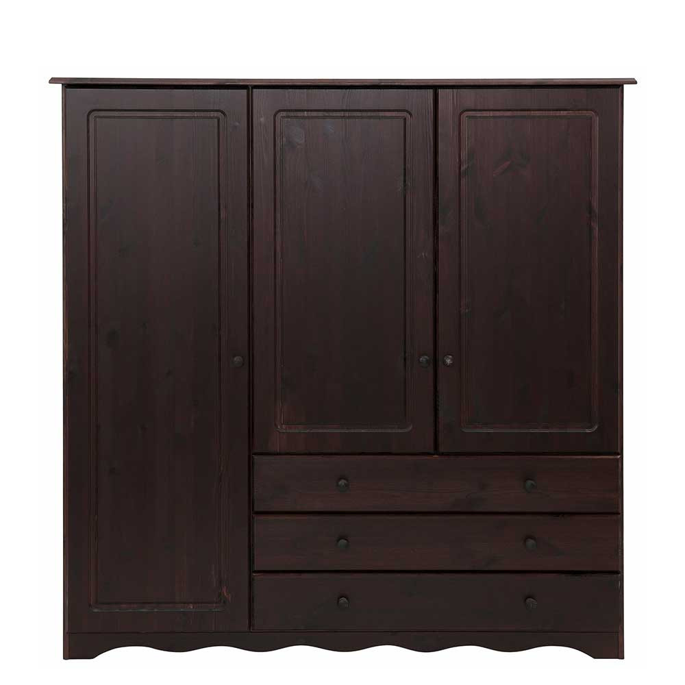 140X140X35 Kleiderschrank Mit Türen & Schubladen - Inleda with Kleiderschrank Dunkelbraun