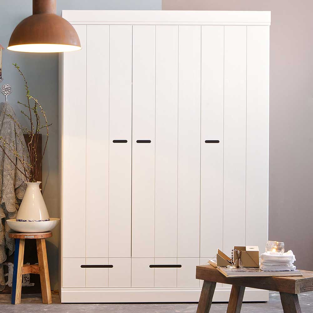 140X195X53 Skandi Kleiderschrank In Weiß - Mattressa intended for Kleiderschrank Skandinavisch