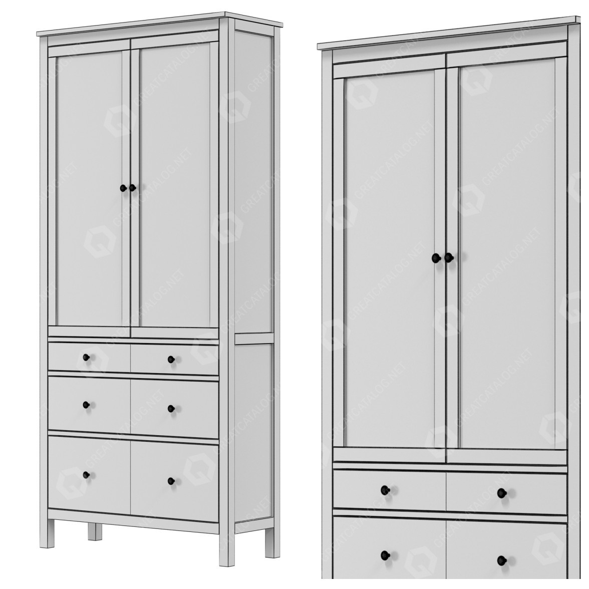 3D-Modell Garderobe Ikea Hemnes intended for Ikea Hemnes Kleiderschrank
