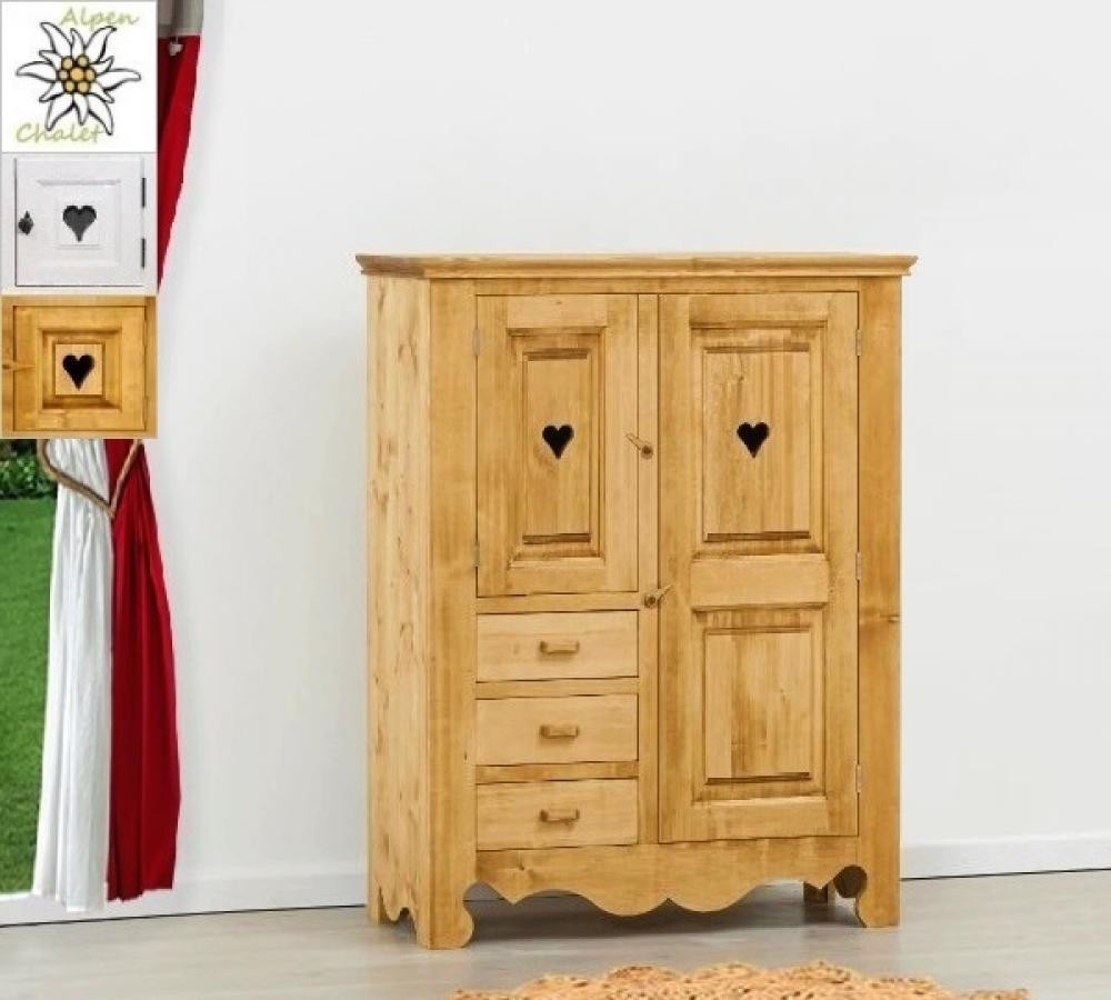Aktiv-Moebel.de - Landhaus Halbhoher Kleiderschrank Hütten in Kleiderschrank Halbhoch