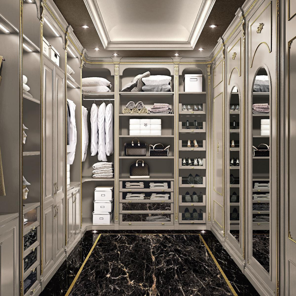 Ankleidezimmer U-Form Preis - Jvmoebel.de intended for Begehbarer Kleiderschrank Luxus