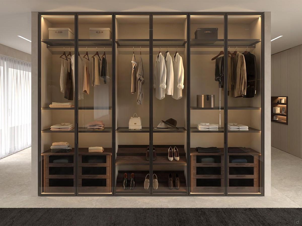 Artemis Lounge in Kleiderschrank Glastüren