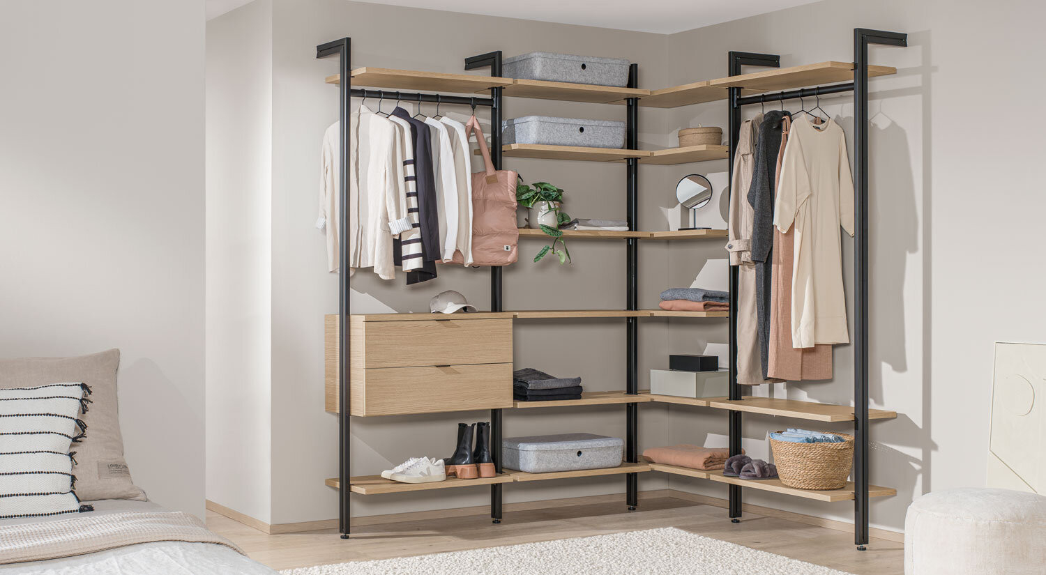 Clos-It W-154 Regalsystem with Regalsystem Kleiderschrank