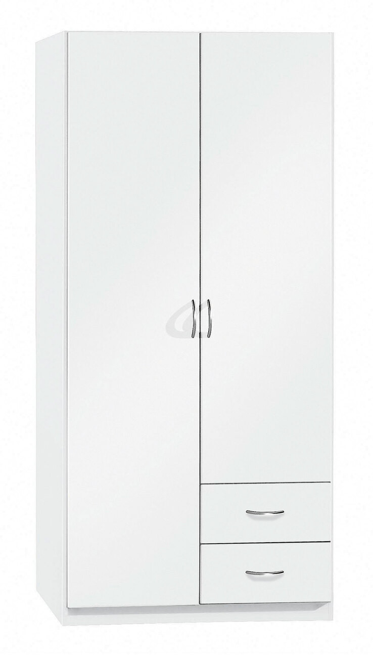 Drehtürenschrank Case Alpinweiß Nachbildung Ca. 91 X 197 X 54 Cm in Möbel Boss Kleiderschrank