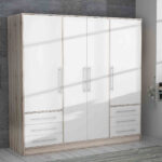 Drehtürenschrank >Jupiter< 4 Türen, 6 Schübe, Sandeiche Dekor / Weiss,  499,95 € With Regard To Kleiderschrank Jupiter