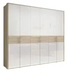 Großer 270 Cm Breiter Kleiderschrank Mit 6 Türen | Farbe: Eiche / Weiß With Regard To Kleiderschrank 270 Cm Breit