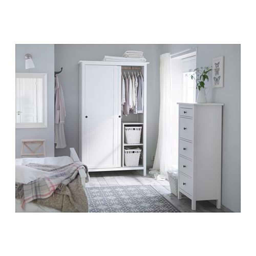 Hemnes Kleiderschrank Mit 2 Schiebetüren Weiß Gefärbt (502.512.70 with regard to Ikea Hemnes Kleiderschrank