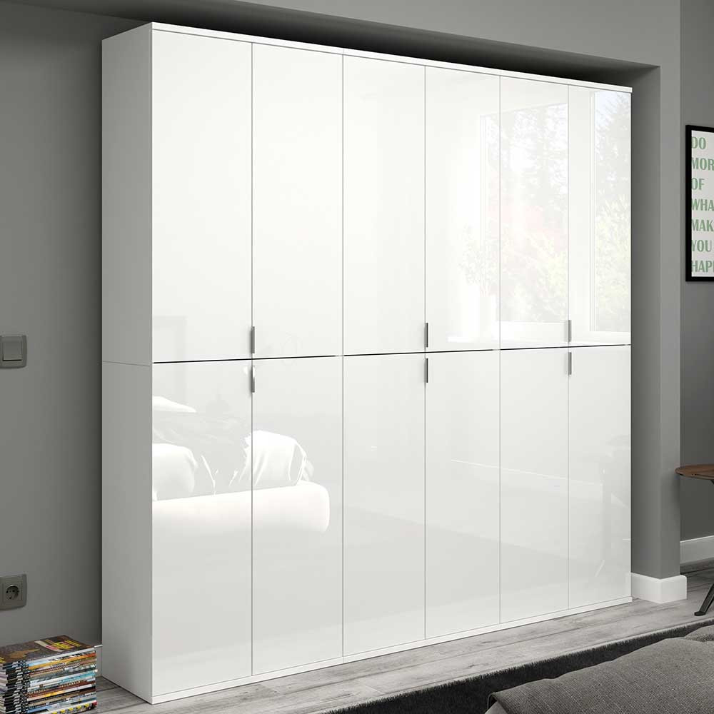 Hochglanz Kleiderschrank Set Kompakt - Ejulia (Dreiteilig) within Hochglanz Kleiderschrank