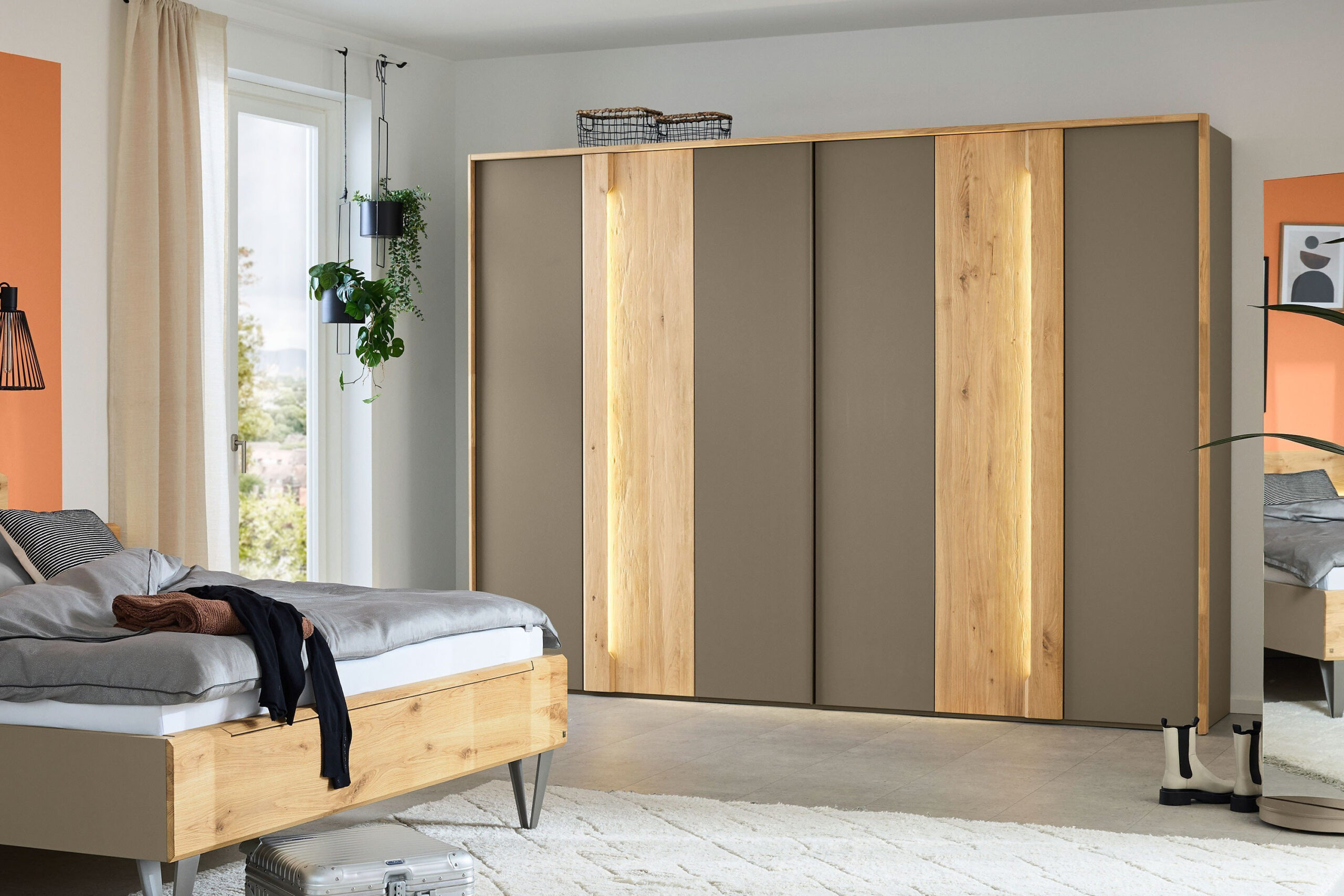 Jovanna Von Musterring - 6-Türiger Kleiderschrank Mit Designtüren Fango -  Eiche in Musterring Kleiderschrank