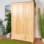 Kiefer Schrank A Qualität, Farbe: Natur 190X120X60 Cm With Kiefer Kleiderschrank