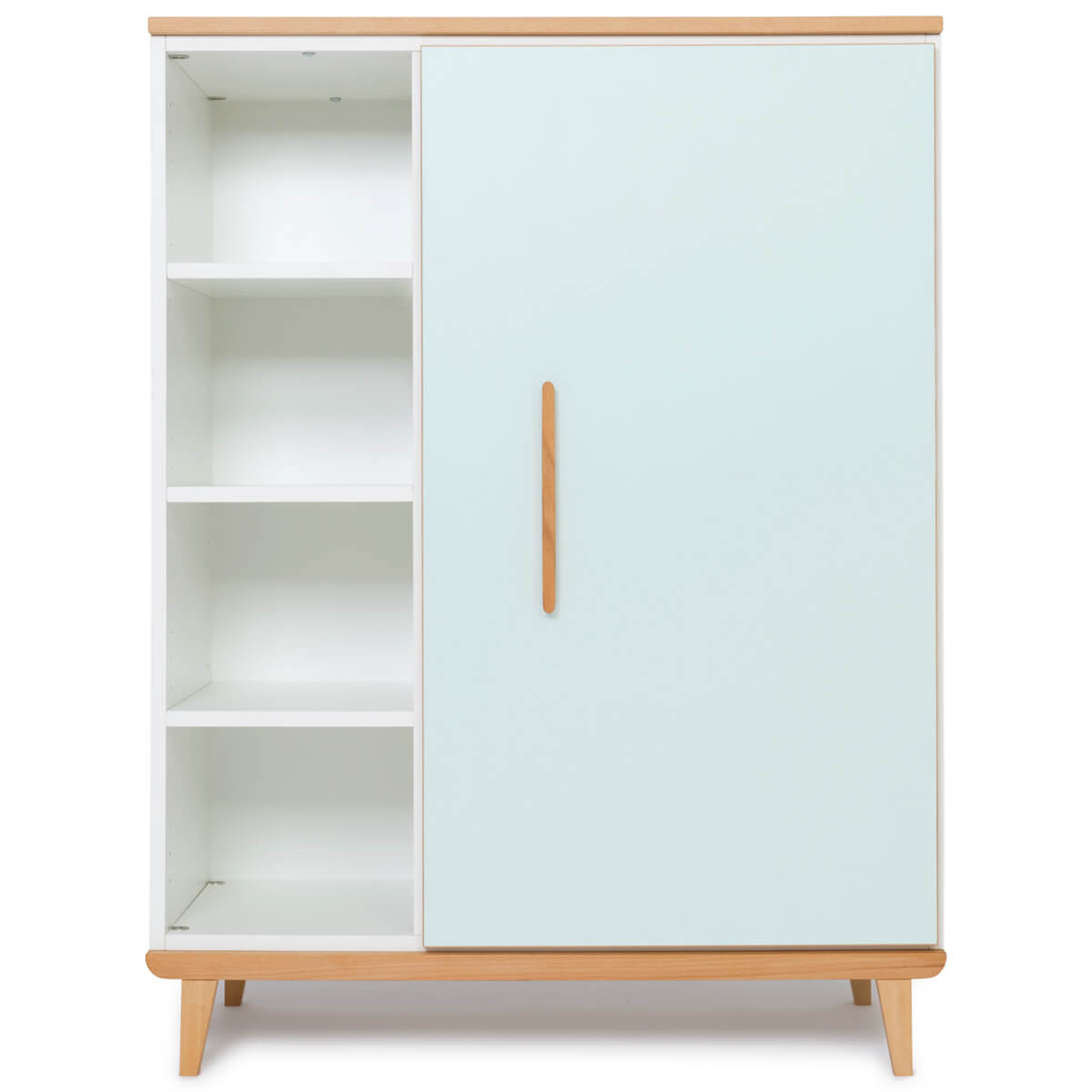 Kleiderschrank 120 Cm 1-Türig Nado Retro Buche Mint | Wookids.de for Kleiderschrank 120 Hoch