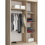 Kleiderschrank 130 Breit - Borneo A1 - 130 Cm - Weiß Mit Spiegel for Kleiderschrank 130 Cm Breit