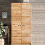 Kleiderschrank 2 Türig Massivholz Eiche Mit Einteilung Pertaining To Eiche Kleiderschrank