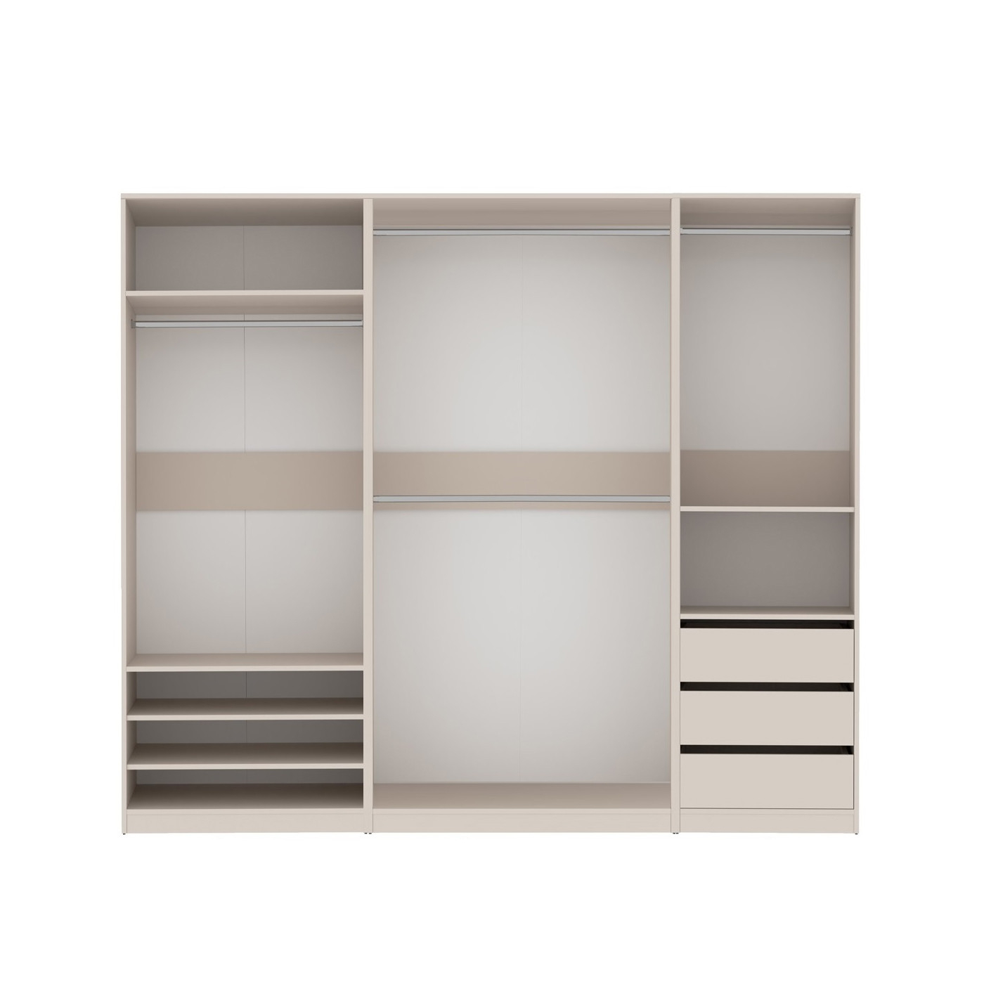Kleiderschrank 240 Cm Groß, Breit, Hoch Ohne Türen Tres | Marmex intended for Kleiderschrank 240 Hoch
