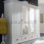 Kleiderschrank 255X217X62Cm Neapel Kiefer Massiv Weiß | Casa De Mobila with regard to Kleiderschrank Landhaus