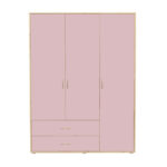 Kleiderschrank 3 Türen 2 Schübe Kiefer/Rosa – 971 € Inside Kleiderschrank Rosa