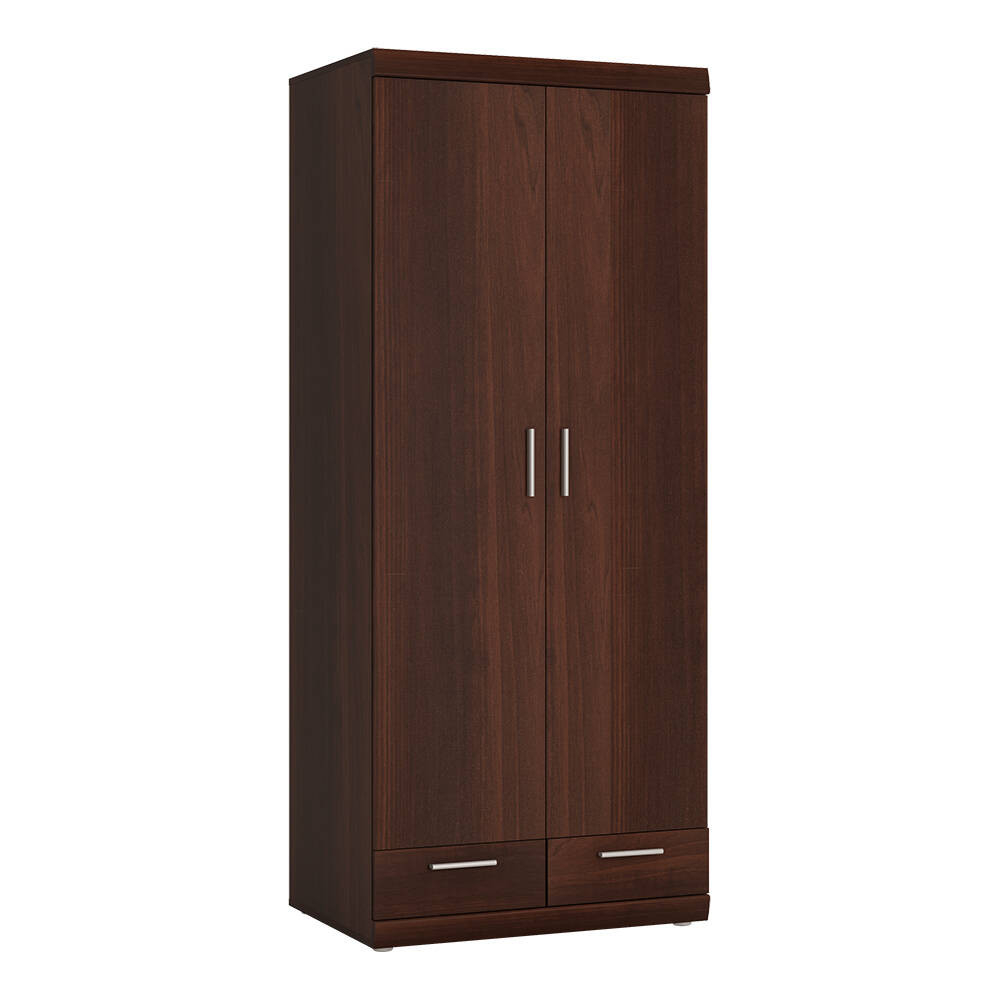 Kleiderschrank 80 Cm Mit 2 Türen Nussbaum Imperia-129 inside Kleiderschrank Nussbaum