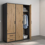 Kleiderschrank Artisan Eiche - Grau - 140 Cm - Rauch - Voyager pertaining to Kleiderschrank 140 Cm Breit