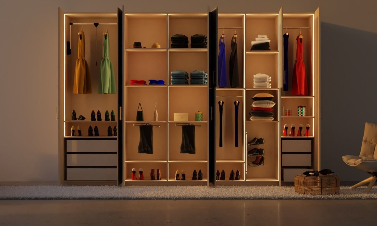 Kleiderschrank Beleuchtung: Tipps Led Schrankbeleuchtung for Kleiderschrank Led