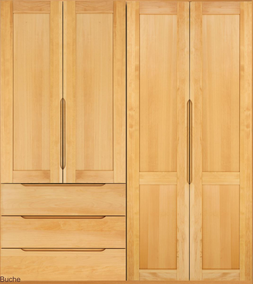 Kleiderschrank Massiv 4-Türig ✓ | Naturmöbel Manufaktur inside Kleiderschrank Buche Massiv