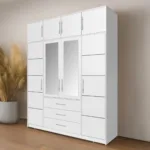 Kleiderschrank Mit 3 Schubladen Und Spiegel Alex Weiß Weiß With Regard To Real Kleiderschrank