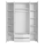 Kleiderschrank Mit Spiegel - Weiß Hochglanz - 160 Cm - Spice inside Kleiderschrank 160 Hoch