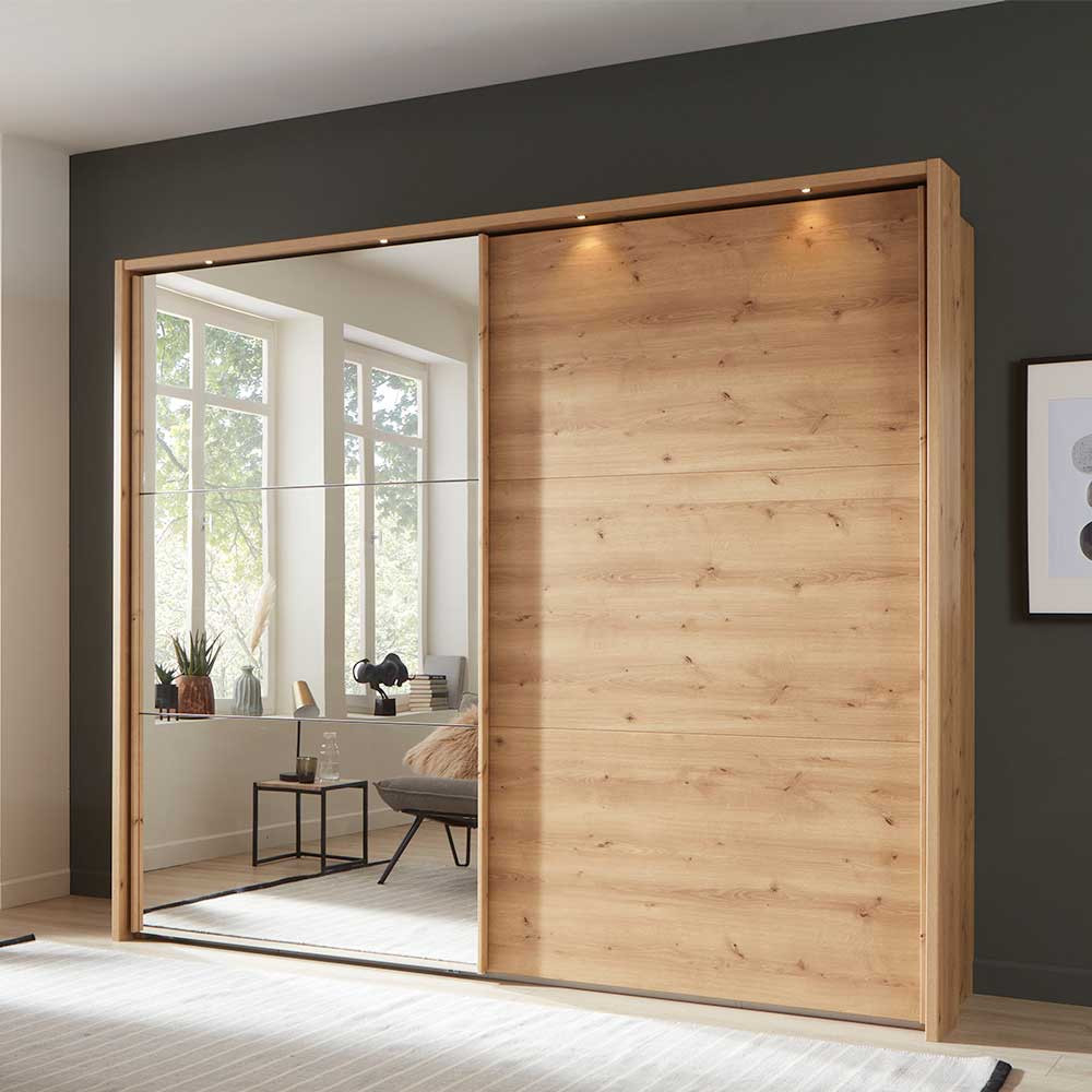Kleiderschrank Paniola Breite: 250 / Höhe: 217 / Tiefe: 67 for Kleiderschrank Spiegelfront