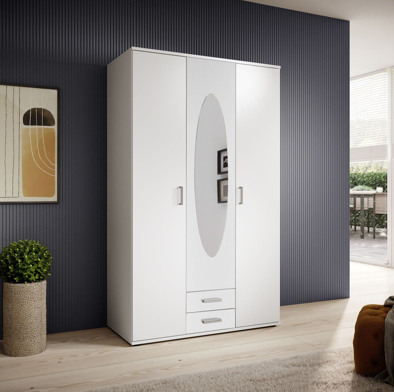 Kleiderschrank &gt;Paul&lt; In Weiß - 120X195X55Cm (Bxhxt), 259,95 € throughout Kleiderschrank Weiß  Siegel