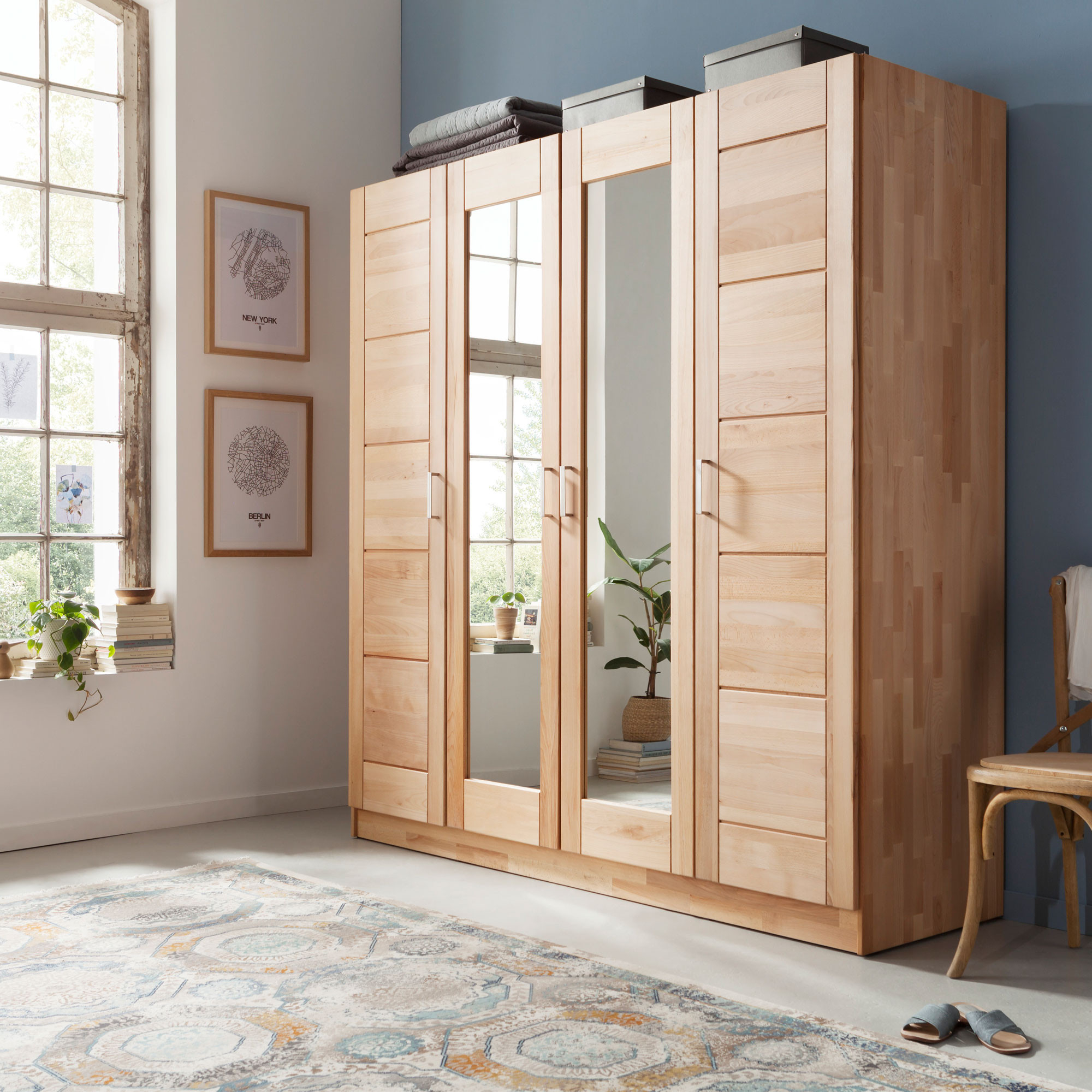 Kleiderschrank Tollow - Kernbuche Massiv Geölt within Kleiderschrank Buche Massiv