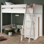 Londoner Hochbett 90X200 Mit Kleiderschrank - Weiß for Hochbett Mit Kleiderschrank
