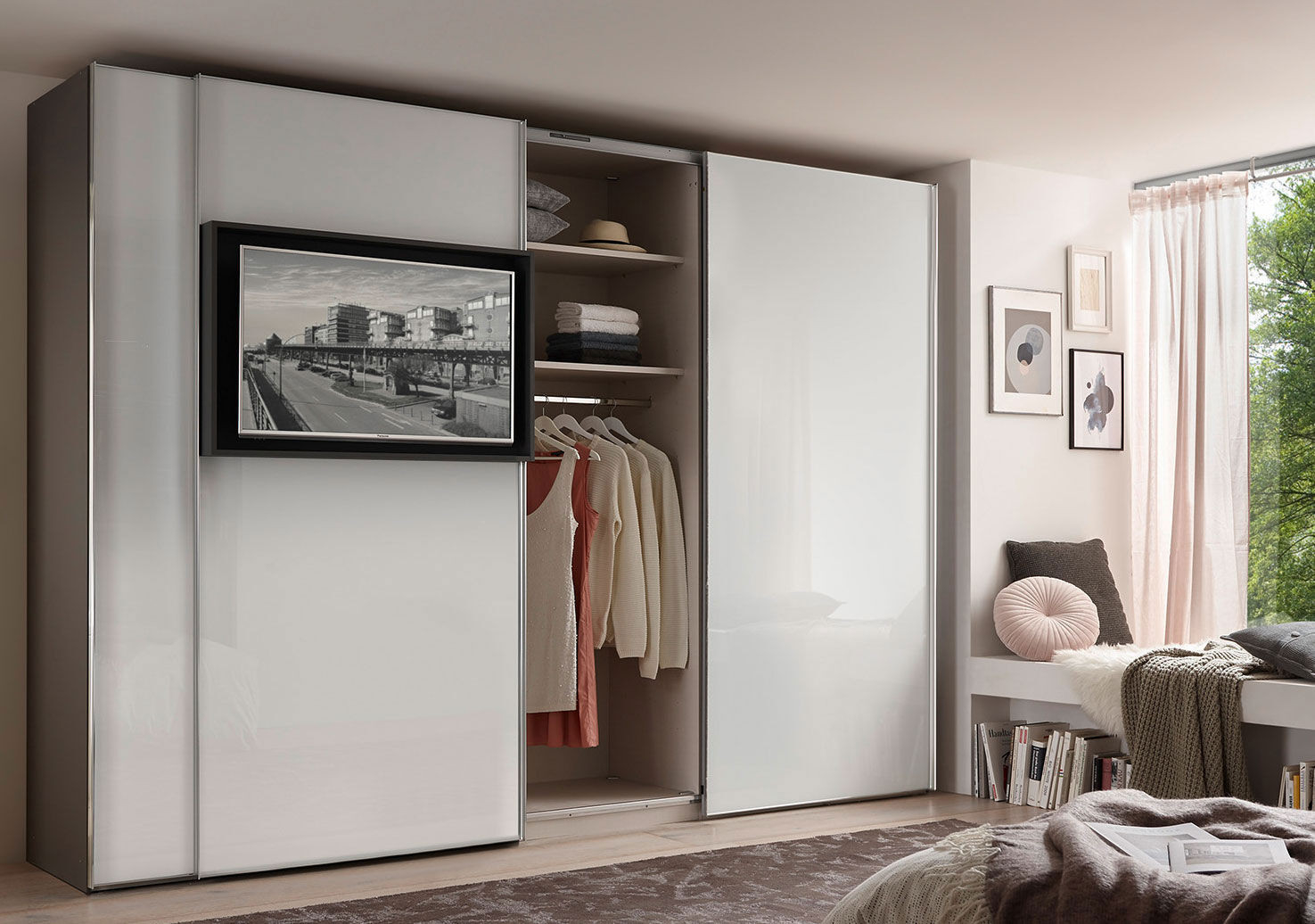 Media Flat Schlafzimmerschrank Mit Tv Fach With Kleiderschrank Mit Tv