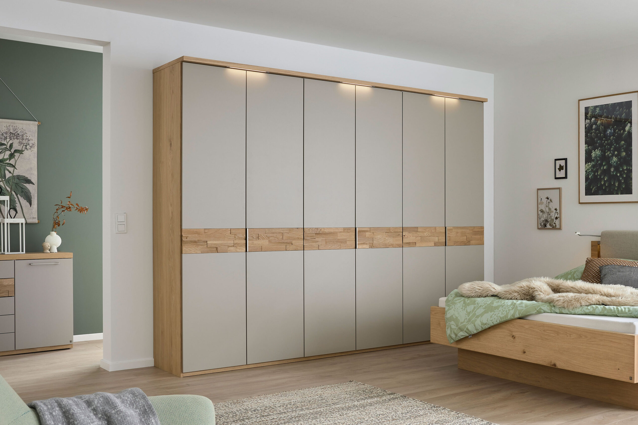 Minto 2.0 Von Musterring - Schrank 270 Taupe - Balkeneiche intended for Musterring Kleiderschrank