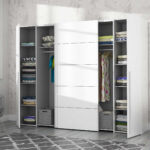 Narago Von Forte - Weißer Kleiderschrank Ca. 270 Cm Breit inside Kleiderschrank 270 Cm Breit
