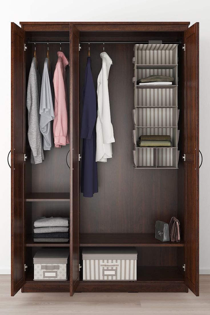 Neu: Songesand Kleiderschrank, Braun, 120X60X191 Cm intended for Songesand Kleiderschrank