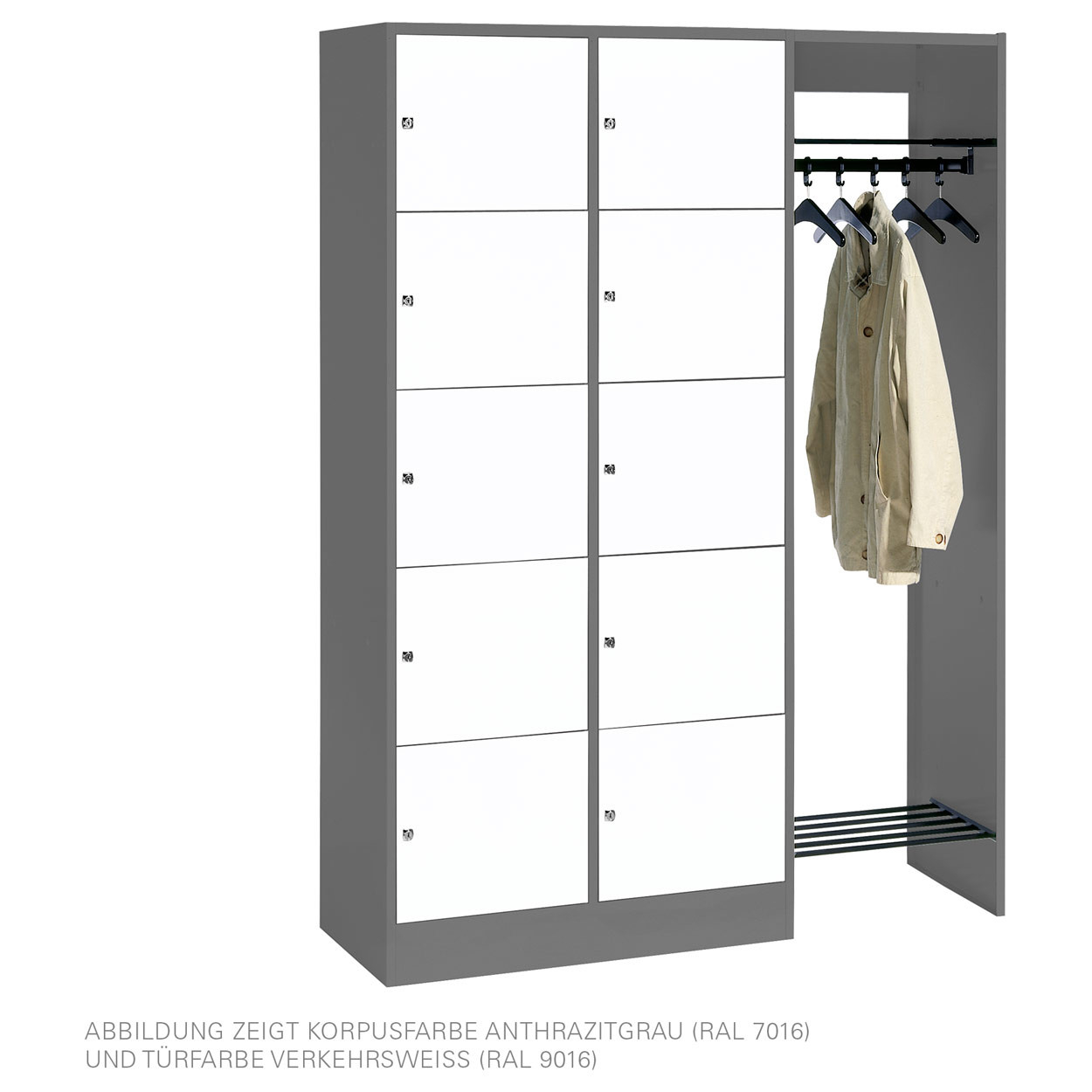 Offene Garderobe Für 10 Personen, Hxbxt 195X185X48 Cm | Jetzt Kaufen Within Kleiderschrank Weiß  Mtt