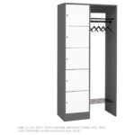Offene Garderobe Für 5 Personen, Hxbxt 195X96X48 Cm | Jetzt Kaufen Pertaining To Kleiderschrank Weiß  Mtt