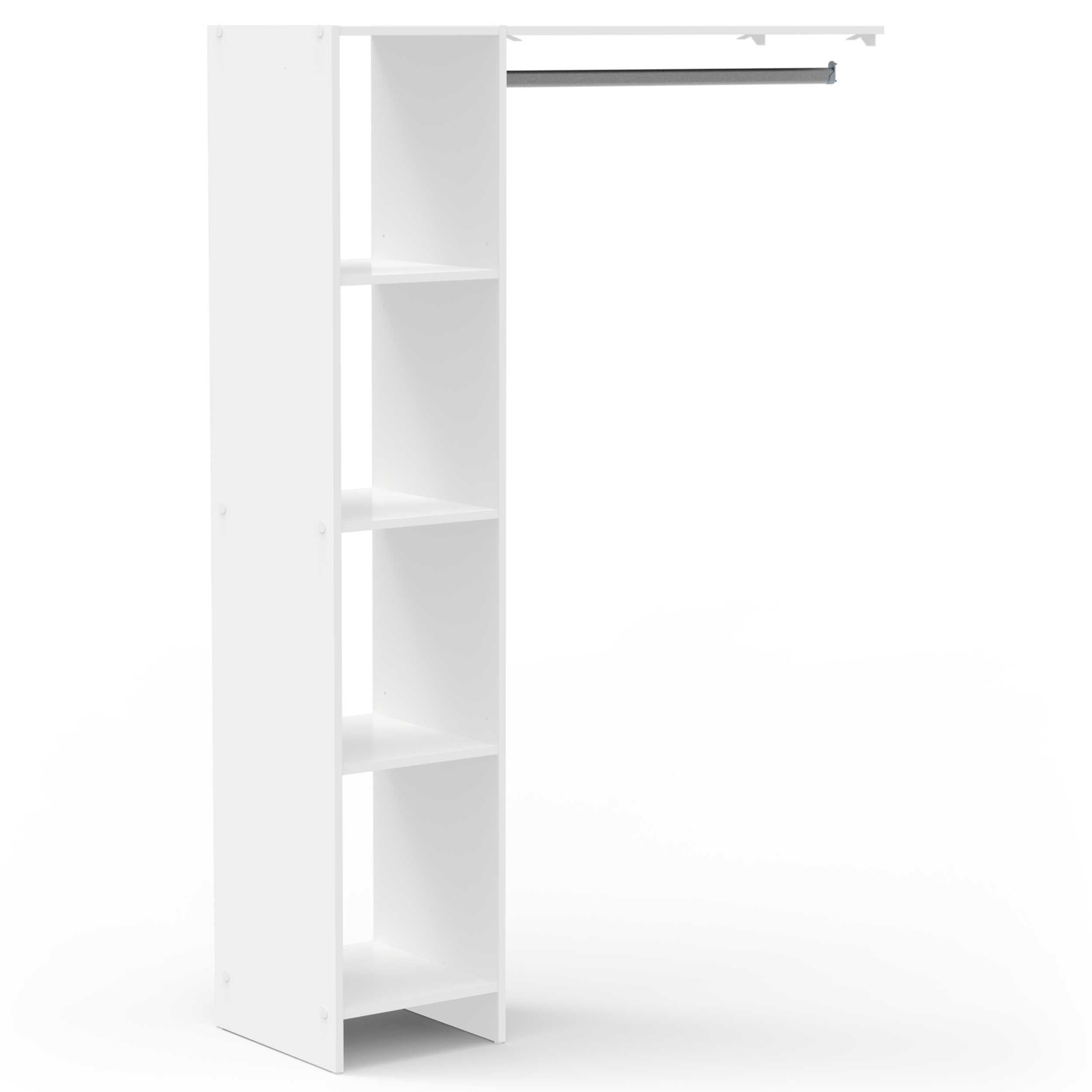 Offener Kleiderschrank Barbara - 123X40X180 Cm - Weiß/Spanplatte with regard to Offener Kleiderschrank Weiß