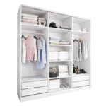 Offener Kleiderschrank Merv K4 180 Weiß Within Offener Kleiderschrank Weiß