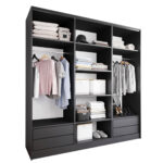 Offener Kleiderschrank Merv K8 200 Schwarz – Moebline Shop With Regard To Offener Kleiderschrank