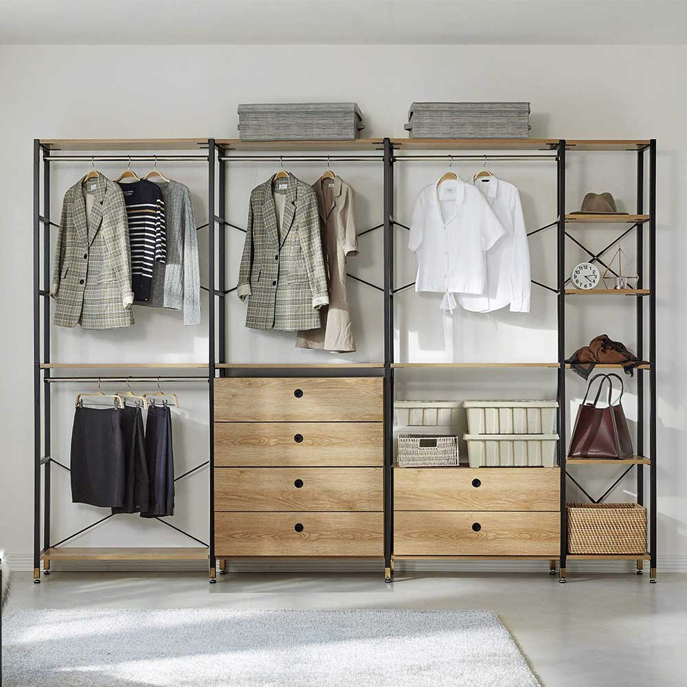 Offener Kleiderschrank Mit Sechs Schubladen - Redeca throughout Kleiderschrank Stange