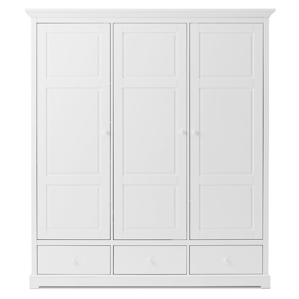 Oliver Furniture 3-Türiger Kleiderschrank Weiß Hoch - Sofort Lieferbar! within Kleiderschrank Online Kaufen