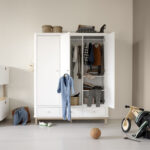 Oliver Furniture Kleiderschrank 'Wood' Eiche/Weiß 3 Türig Online With Kleiderschrank Halbhoch