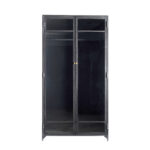 Pure Kleiderschrank Mit Vitrinentüren In Anthrazit – Höhe 190 Cm In Kleiderschrank 190 Hoch