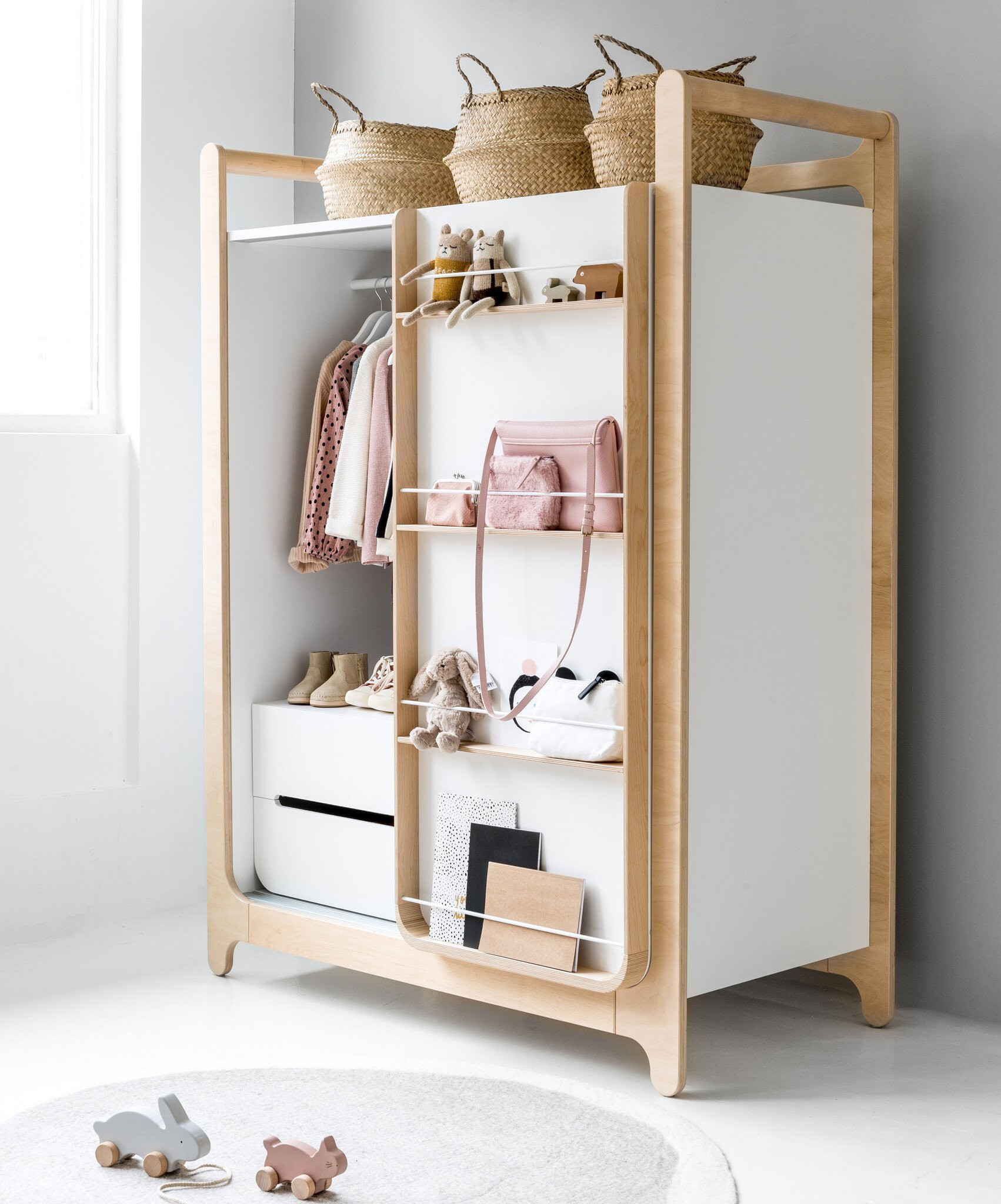 Rafa Kids Kleiderschrank H Kommode In Weiß Mit Schiebetüren regarding Kleiderschrank Weiß  Knder