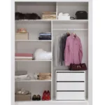 Schiebetürenschrank / Kleiderschrank Zwalm 03, Farbe: Weiß Intended For Kleiderschrank 160 Cm Hoch