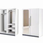 Schrank Compact 2-Türig Mit Spiegel inside Kleiderschrank Halbhoch