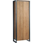 Schrank Im Industriedesign, Kleiderschrank Zwei Türen Metall Und Inside Kleiderschrank 75 Cm Breit