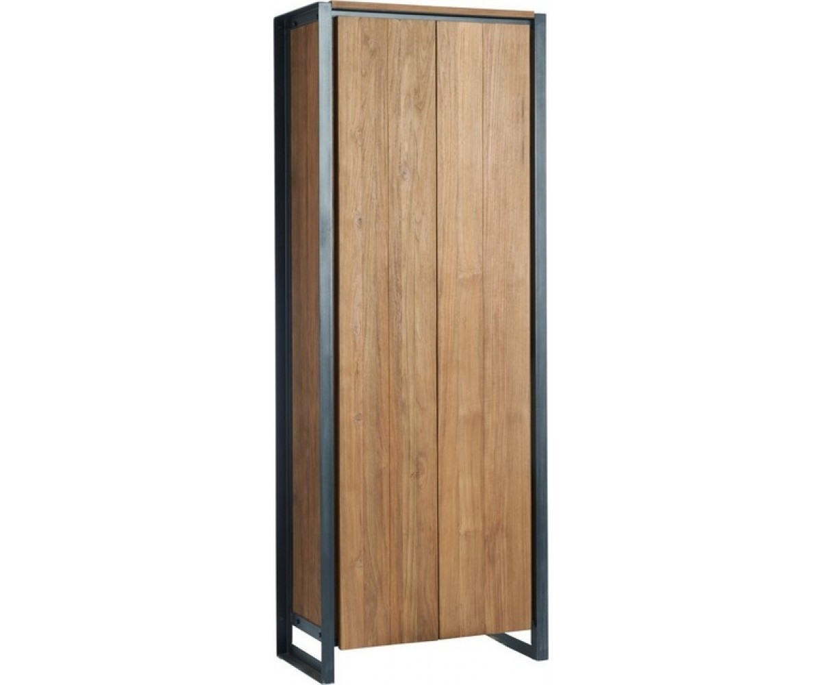 Schrank Im Industriedesign, Kleiderschrank Zwei Türen Metall Und inside Kleiderschrank 75 Cm Breit